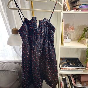 New Never Worn Madewell Size 0 Pintuck Cami Mini Dress Strawberry Print Dress